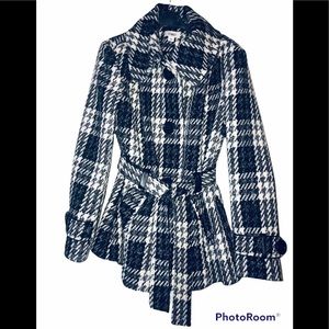Cato Houndstooth Wool & Acrylic blend Oversized Coat size Small